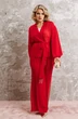 Костюм брючный 1063-1 рубиновый красный Anastasia