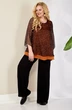 Костюм брючный 1099-3 терракот + черный Anastasia