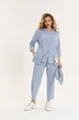 Костюм брючный 1202 серо-голубой Anastasia
