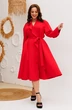 Платье 1208-4 красный Anastasia