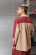 Костюм брючный 1242-2 бордово-бежевый Anastasia фото 5 Костюм брючный 1242-2 бордово-бежевый Anastasia фото 5