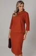 Костюм с юбкой 1303 терракот Anastasia фото 4 Костюм с юбкой 1303 терракот Anastasia фото 4