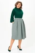 Костюм с юбкой 1304-1 изумрудный + гусиная лапка Anastasia фото 5
