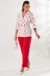Костюм брючный 1333 бело-красный Anastasia фото 4