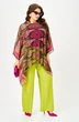 Костюм брючный 1339 лайм+мультиколор Anastasia фото 4