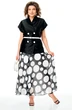 Костюм с юбкой 1347-1 черно-белый Anastasia фото 5
