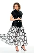 Костюм с юбкой 1347-1 черно-белый Anastasia фото 3