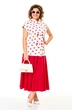 Костюм с юбкой 1354 бело-красный Anastasia фото 4