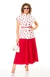 Костюм с юбкой 1354 бело-красный Anastasia фото 3