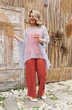 Костюм брючный 1364 индийский красный Anastasia