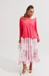 Костюм с платьем 1375 белый + коралл Anastasia фото 3