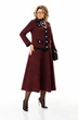 Костюм с юбкой 1401 бордо Anastasia