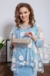 Костюм с платьем 753 голубой Anastasia