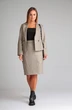Костюм с юбкой 011 песочный Andrea Fashion