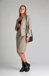 Костюм с юбкой 011 песочный Andrea Fashion