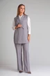 Костюм брючный 013 серый Andrea Fashion