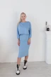Костюм с платьем 2261 небесный Andrea Fashion