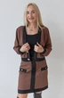 Костюм  с юбкой 2264 красный Andrea Fashion