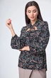 Блузка 1028 черный + цветы Anelli