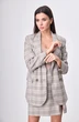 Костюм с юбкой 1141 бежевая клетка Anelli