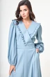 Костюм с юбкой 1232 голубой Anelli