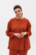 Костюм брючный 1365 пряная тыква Anelli