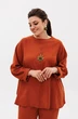 Костюм брючный 1365 пряная тыква Anelli
