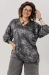 Блузка 1665-1 графитовый гербарий Anelli фото 3