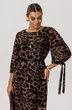 Платье 1733 коричневый леопард Anelli фото 3