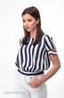 Блузка 711 сине-белая полоска Anelli