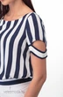 Блузка 711 сине-белая полоска Anelli фото 4