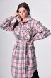 Пальто 935 розвовая клетка Anelli