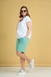 Костюм с шортами 127 белый + мята BLISS