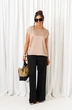 Костюм брючный 6427 черный-латте Beautiful&Free фото 4
