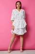 Платье 1056 шалфей на белом BegiModa