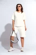 Костюм с шортами 3010 молочный BegiModa