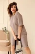 Костюм с шортами 3023 коричневый BegiModa