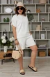 Костюм с шортами 3039 молочный BegiModa