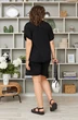 Костюм с шортами 3039 черный BegiModa