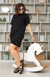 Костюм с шортами 3039 черный BegiModa