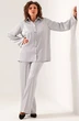 Костюм брючный 3081 серебро BegiModa