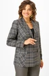 Жакет 412 клетка коричневая-1 БелЭльСтиль фото 3