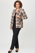 Жакет 412 коричнево-бежевая клетка БелЭльСтиль фото 4