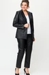 Костюм брючный 412+586 кожа черная БелЭльСтиль фото 4