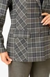 Костюм брючный 412+609 клетка+коричневый БелЭльСтиль фото 5