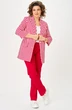 Костюм брючный 762+609 красный+полоска БелЭльСтиль