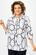 Блузка 877 бело-черный БелЭльСтиль фото 4