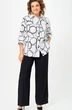 Костюм брючный 877+601 бело-черный БелЭльСтиль фото 4