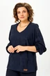 Блузка 879 синий БелЭльСтиль