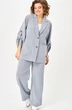 Костюм брючный 884+601 голубая полоска БелЭльСтиль
